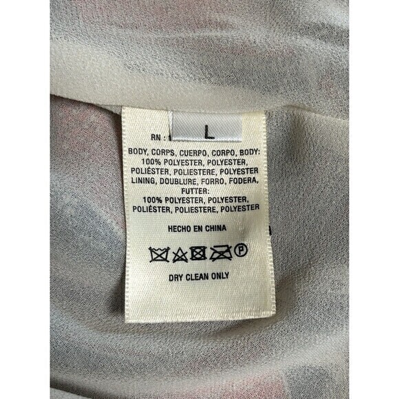 Anthropologie Paper Crown Swing Dress Women’s Lg‎ Red Blue Efflorescence - Picture 7 of 8